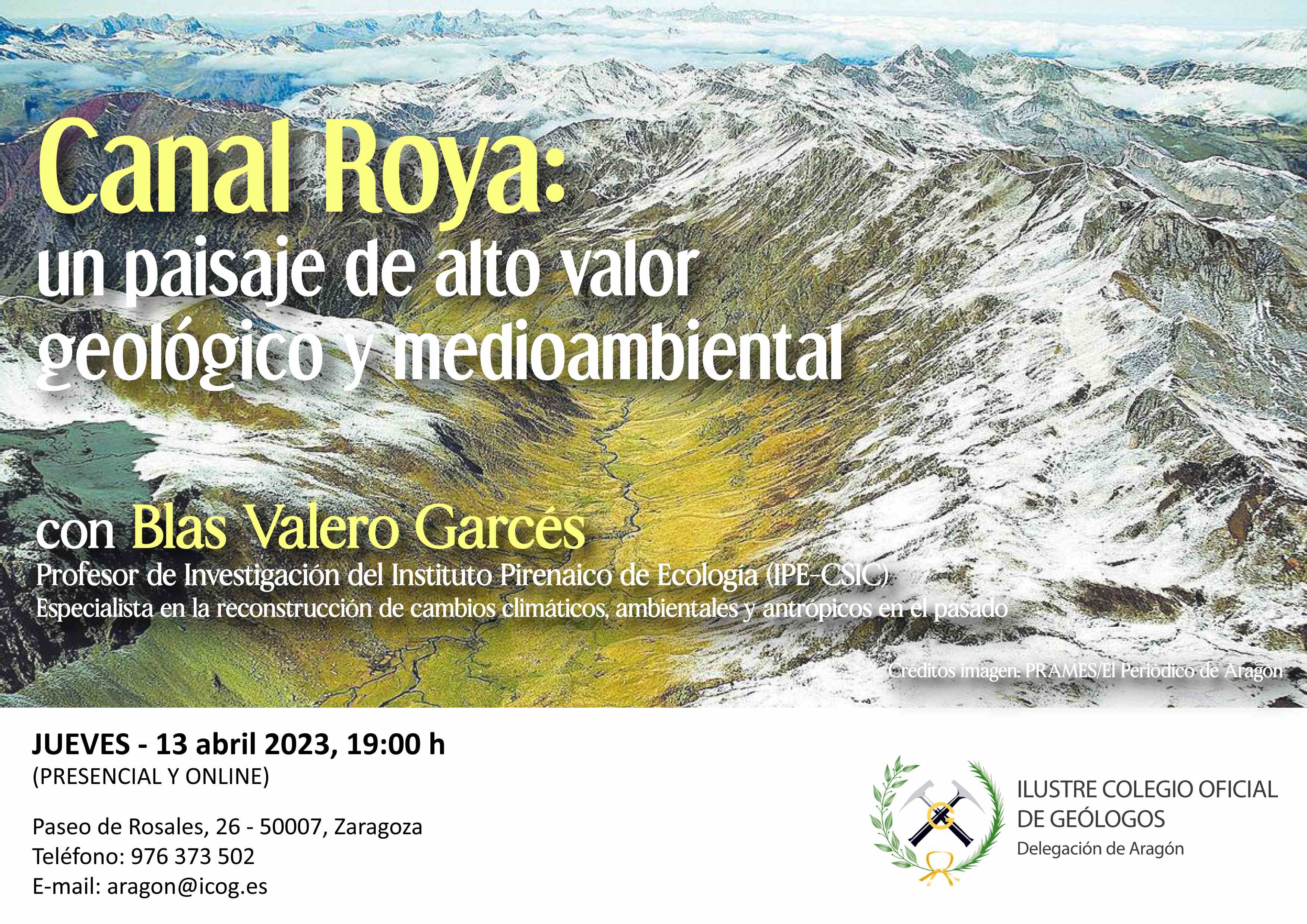 Imagen del evento CANAL ROYA : Un paisaje de alto valor geológico y medioambiental