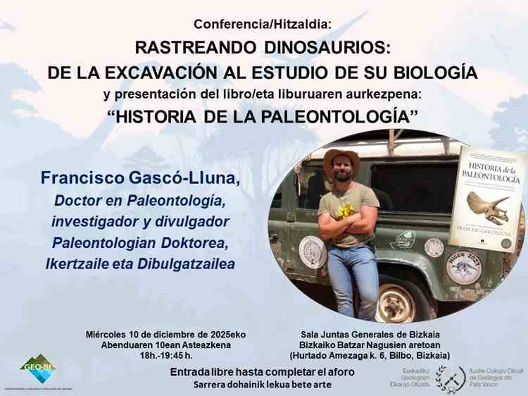 Imagen del evento Rastreando dinosaurios: de la excavación al estudio de su biología y presentación del libro Historia de la paleontología