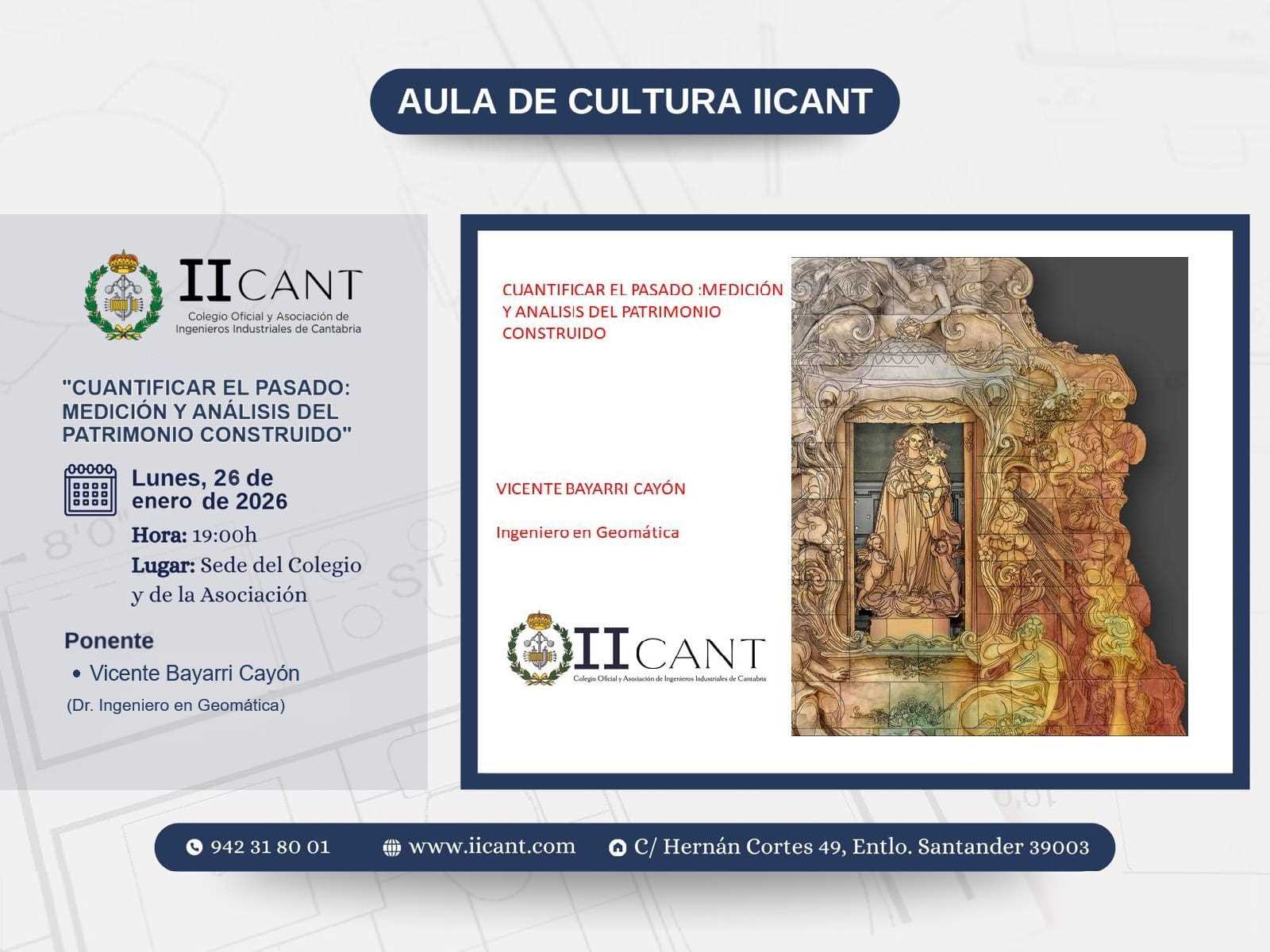 Imagen del evento Cuantificar el pasado: nueva conferencia en el Aula de Cultura de IICANT